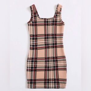 Girls Tartan Sleeveless Dress